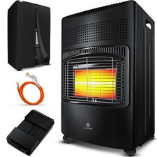 RETOURE 4200 Watt Keramik Gasheizer inkl. Gasdruckregler Gasschlauch Gasheizofen