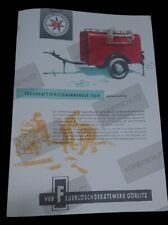 Tragkraftspritzenanhänger TSA / TS8, Feuerlöschgerätewerk Görlitz,  1957, 