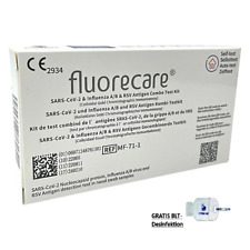 10x Fluorecare 4in1 Influenza A/B - RSV Schnelltest Corona Grippe Antigen Laien