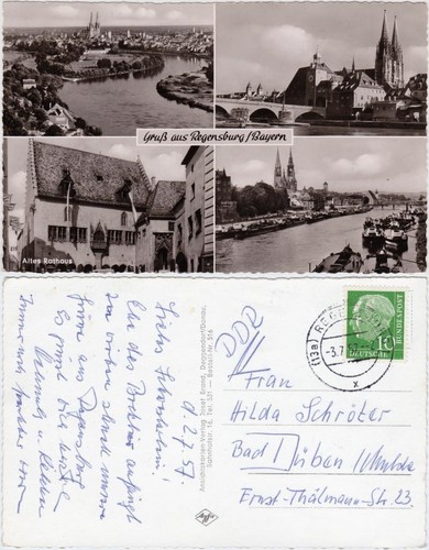 Ansichtskarte regensburg - ansichtskarte,