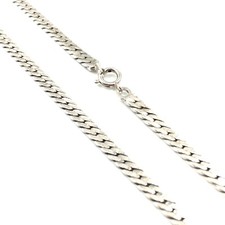 835 Silber 81cm Panzerkette Flachpanzer Kette 4mm Halskette massiv Schmuck 39g