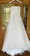 Brautkleid Hochzeitskleid Gr. 36 S Heine Weiß A-Linie Spitze