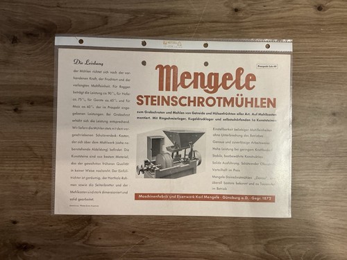 Orig mengele mühlen - mengele,