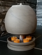 XL Kugel Teelichtofen "Basalt"