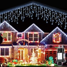 2-15M LED Eisregen Lichterkette Fenster Außen Eiszapfen Weihnachts  Garten Regen
