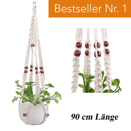 Premium makramee blumenampel - makramee,
