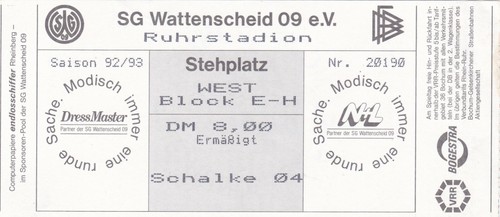 Eintrittskarte wattenscheid - eintrittskarte, 09