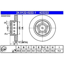 2x Bremsscheibe hinten für VW