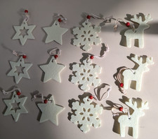 12 er Set Weiß Weihnachten