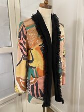 Friendly Hunting Jacke Cárdigan Kaschmir Gr. L Hingucker Franzen Mehrfarbig