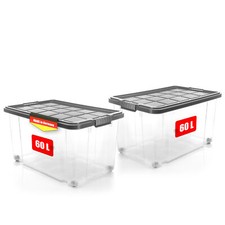 2x 60 L Aufbewahrungsbox mit