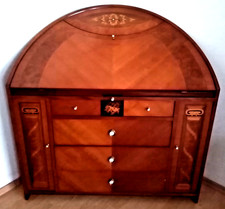 Carpanelli Kommode mit Sekretär Design halbrund Kirschholz, Myrte, Palisander