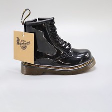 Dr. Martens Toddler 1460 Lackleder Schnürstiefel Mädchen / Jungen Stiefelette
