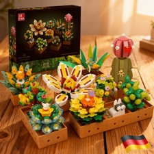 Mini Bricks Bonsai Sukkulenten Baustein Blumenstrauß Baustein Deko Geschenk Neu