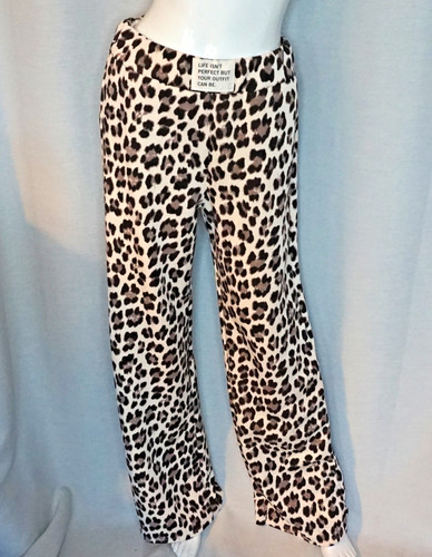 Leopard wideleg pants - wideleg,
