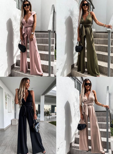 Damen jumpsuit elegant lang - elegant,