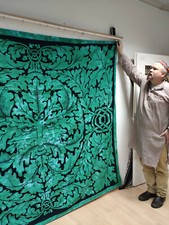 Wandbehang Bettüberwurf Decke Indien XXL Baum Mann grün Keltisch Celtic 210 x240