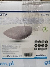 GTV – Außenleuchte MARMO STONE Ø60 cm, Gartenkugel mit 2x E27-Fassung, 2,5 m Kab