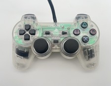 Sony Playstation 2 | PS1 / PS2 DualShock Controller | Clear Transparent | Weiß