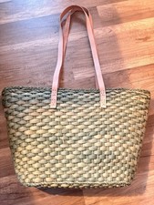 Korbtasche strandtasche grün - korbtasche,