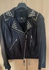 Patago Lederjacke mit Nieten, Bikerjacke, Damenjacke, Gr. 38, Leder, neuwertig 