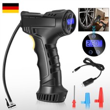 Kabellos LCD Akku Elektrische Luftpumpe Auto Reifen Druckluft Fahrrad Kompressor