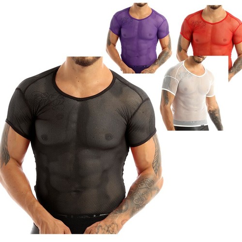 Herren transparente netz shirt - netz,