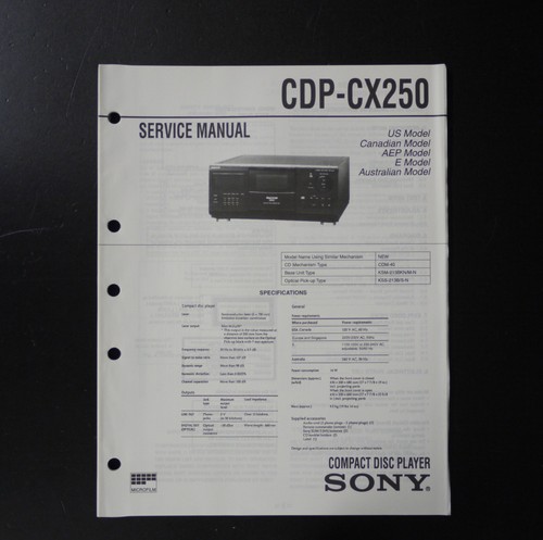 Original sony cdp cx250 - sony, cdp-cx250