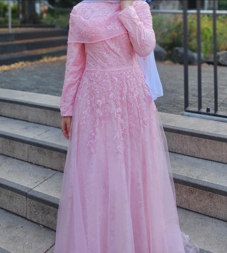 Damen abendkleid rosa - rosa, lang