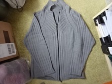 Herren Männer Weste Strickjacke Jacke hellgrau Gr. 50 dino erre