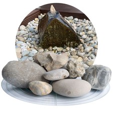 Schicker Mineral Isarkies Zierkies bunt 25 kg Sack Flusskiesel Gartenkies Steine