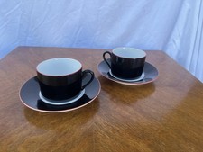 Taitu Italy Emilio Bergamin Porzellan Desserteller und Tasse 2 Stück 1984