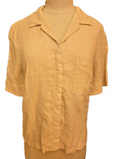 Damen Leinen Bluse Jäckchen Sand Fanni Backstage Größe-S- passt 36 Desert