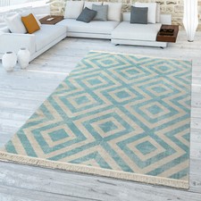 Outdoor Teppich Blau Weiß