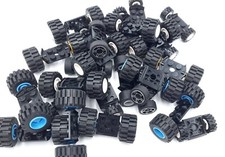 Lego Reifen Räder 50 Stück alle mit Achse Aufhängung Befestigung 6015 6014 4600
