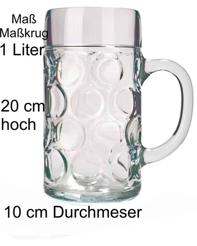 Maßkrug bierglas 1 - bierglas,