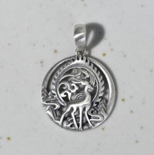 I05 Anhänger Rotwild Hirsch Sterling Silber 925 