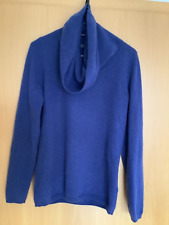Damen Kaschmir - Pullover von Sandra Pabst, blau, mit weitem Rollkragen, Gr.38