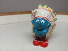 Schleich Schlumpf Indianer - 20144 - Schlümpfe Federn bunt Häuptling Germany