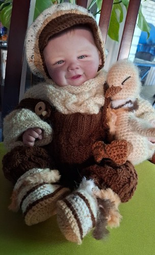 Reborn baby set - baby,, beige/braun