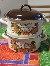 KRÜGER Kartoffeldämpfer, Biodünster, Kartoffeltopf, 20cm, Emaille ***NEU***