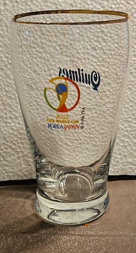 Glas quilmes bier goldrand - quilmes,