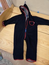 Finkid Fleece-Overall Navy/Red
