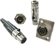 Mini XLR Stecker und Buchse männlich oder weiblich, 3,4,5,6 polig