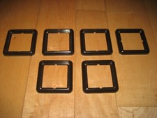 6x Merten 1-Fach Rahmen System Fläche Antik alte Form braun dunkelbrasil 3981-15