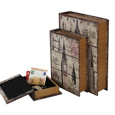 HMF Buchtresor Antik-Look 3er