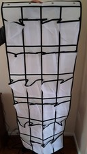 UK 24 Taschen Schuhhalter Organizer über der Tür hängendes Regal Regal Aufbewahrung Haken