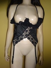 Straps - Body Cottelli Collection Bügel ohne Cups ouvert M-L schwarz NEU!