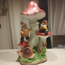 Dekofigur zwerge mit pilz - dekofigur,