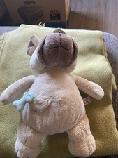 Nici Stofftier Hund Mops Bulldogge- mit Knochen- 26 cm - unbespielt 